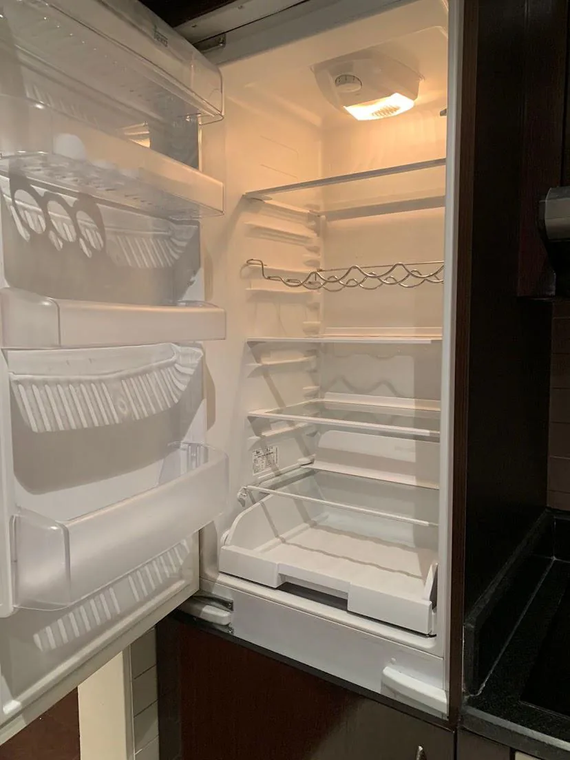 Deep-cleaned refrigerator interior